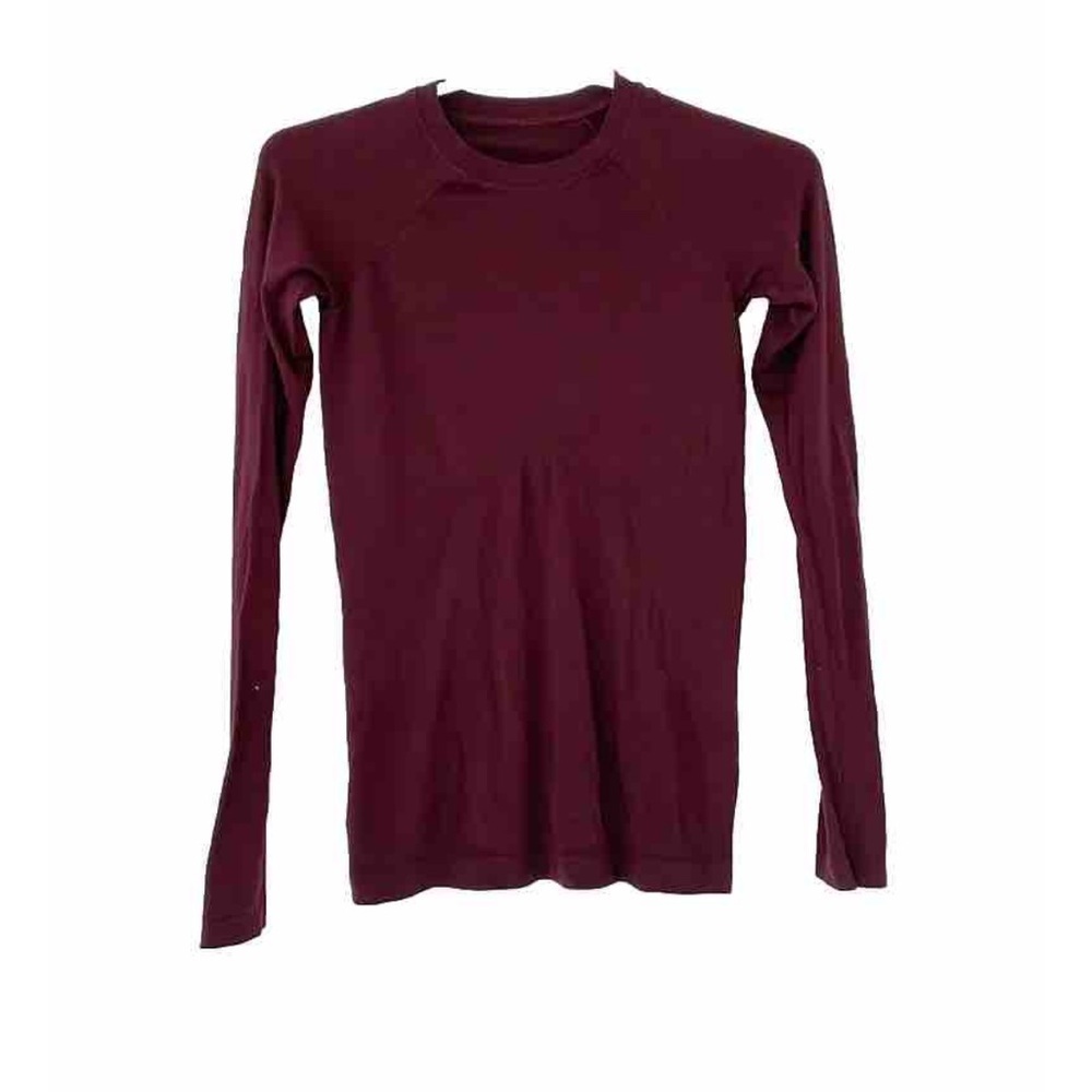 SWEATY BETTY LONDON shirt size XS purple viscose bamboo soft longsleeve